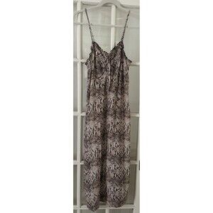 Animal Print Midi Sundress Women's Medium Dress